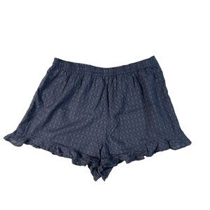 American Eagle High-Waisted Ruffle on bottom lined inside Shorts Size XL black